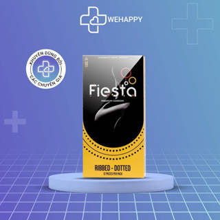 Bao Cao Su Siêu Mỏng Gân Gai Bo Đầu Fiesta Ribbed Dotted - Wehappy
