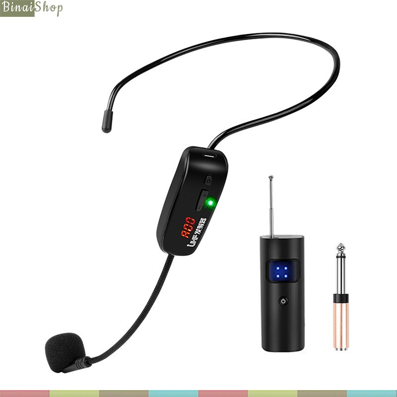 XXD-4L - Bộ 4 Micro Cài Tai Không Dây UHF Cho Loa Trợ Giảng, Amply, Thiết Bị Thu Phát, Phạm Vi Thu 50m