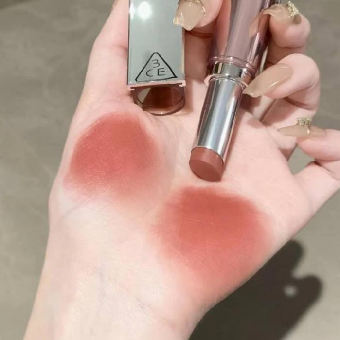 Son Thỏi 3CE Peanut Beige Blur Matte Lipstick Chuẩn Tone Cam Nude Nhẹ Nhàng 4g Mịn Lì Mờ Ảo Nhẹ Tênh