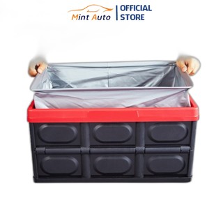 Thùng đựng đồ gấp gọn đa năng để cốp xe ô tô dung tích 56 lít có túi chống thấm