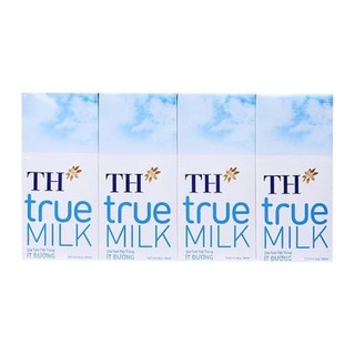 Lốc 4 hộp sữa th true milk ít đường 110ml/180ml
