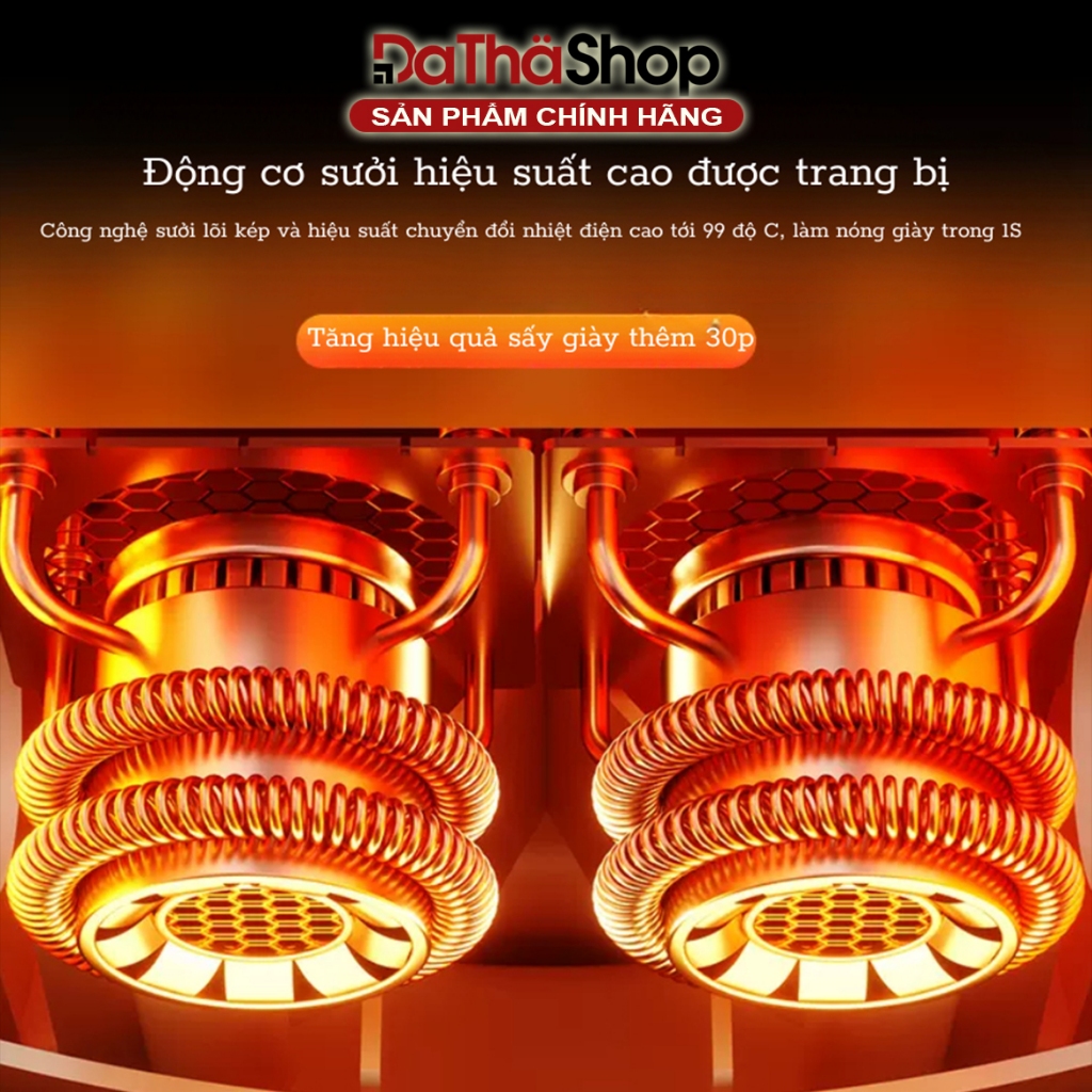 Máy Sấy Giày Shoe Dryer HXQ-08 Có Tía Cực Tím Khử Mùi, Khử Khuẩn, Khí Nóng 3 Chiều 360 Độ Khô Nhanh Chóng