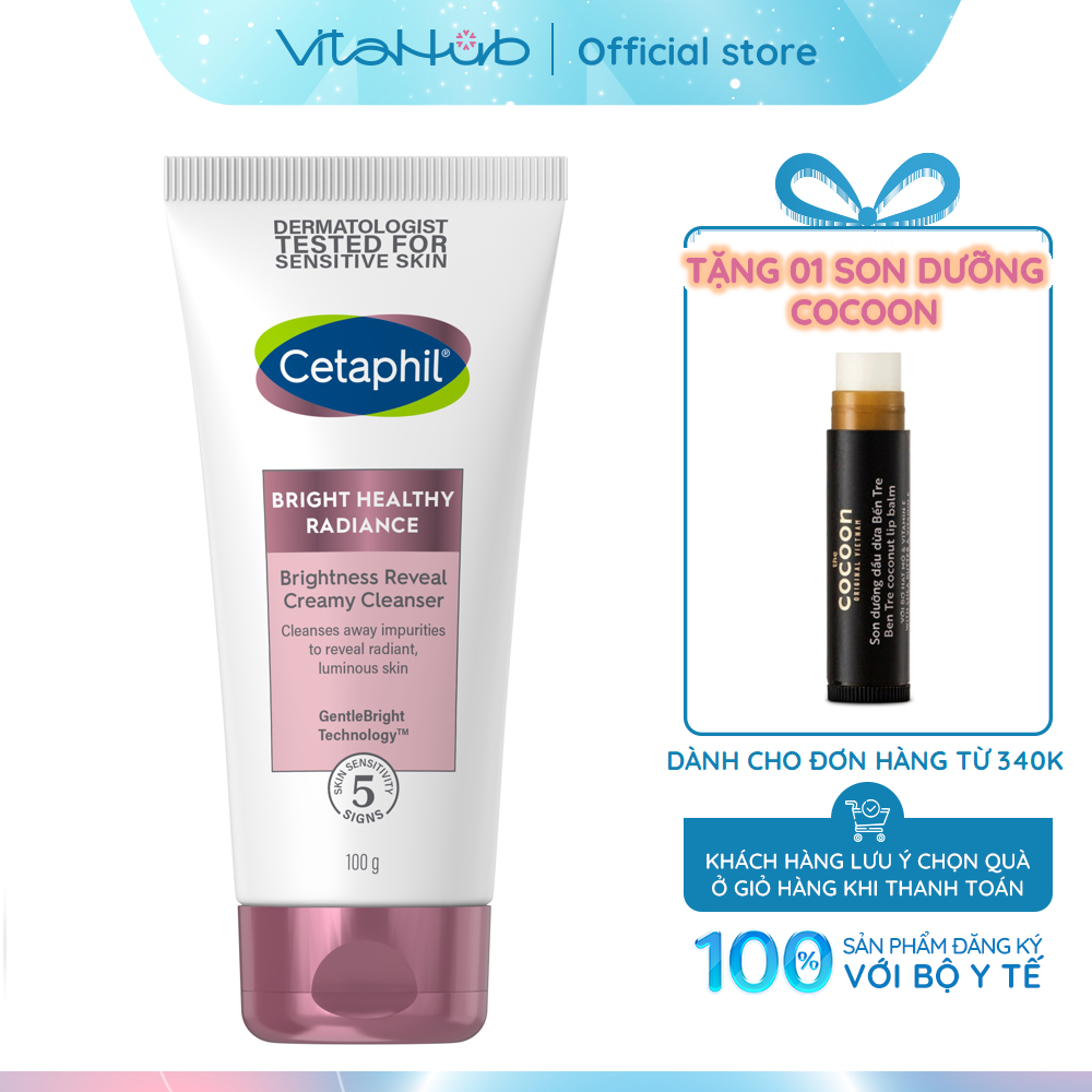 Sữa rửa mặt làm sáng da Cetaphil Bright Healthy Radiance Creamy Cleanser 100g