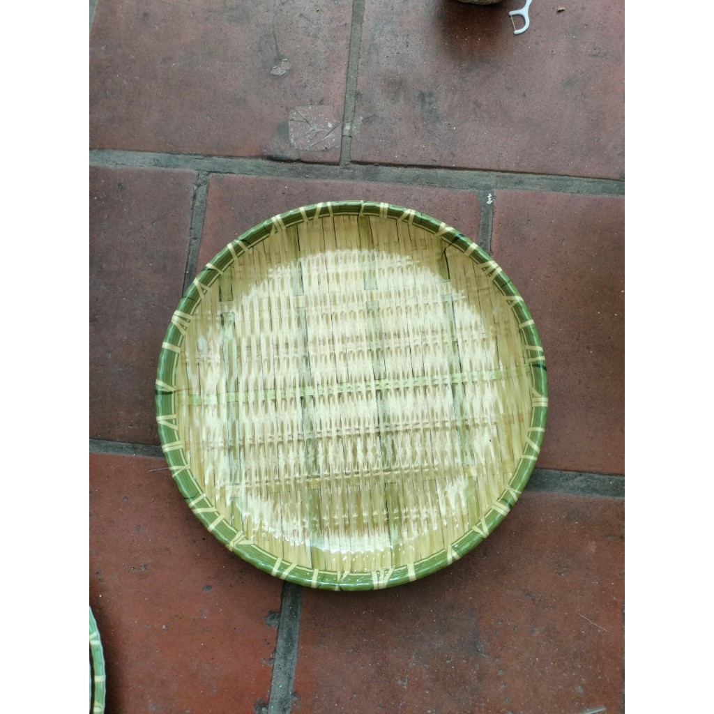 Đĩa nhựa giả mây tre đan mây, Mẹt tre tròn cao cấp đủ size có chân đế để hoa quả, Mẹt bún đậu mắm tôm