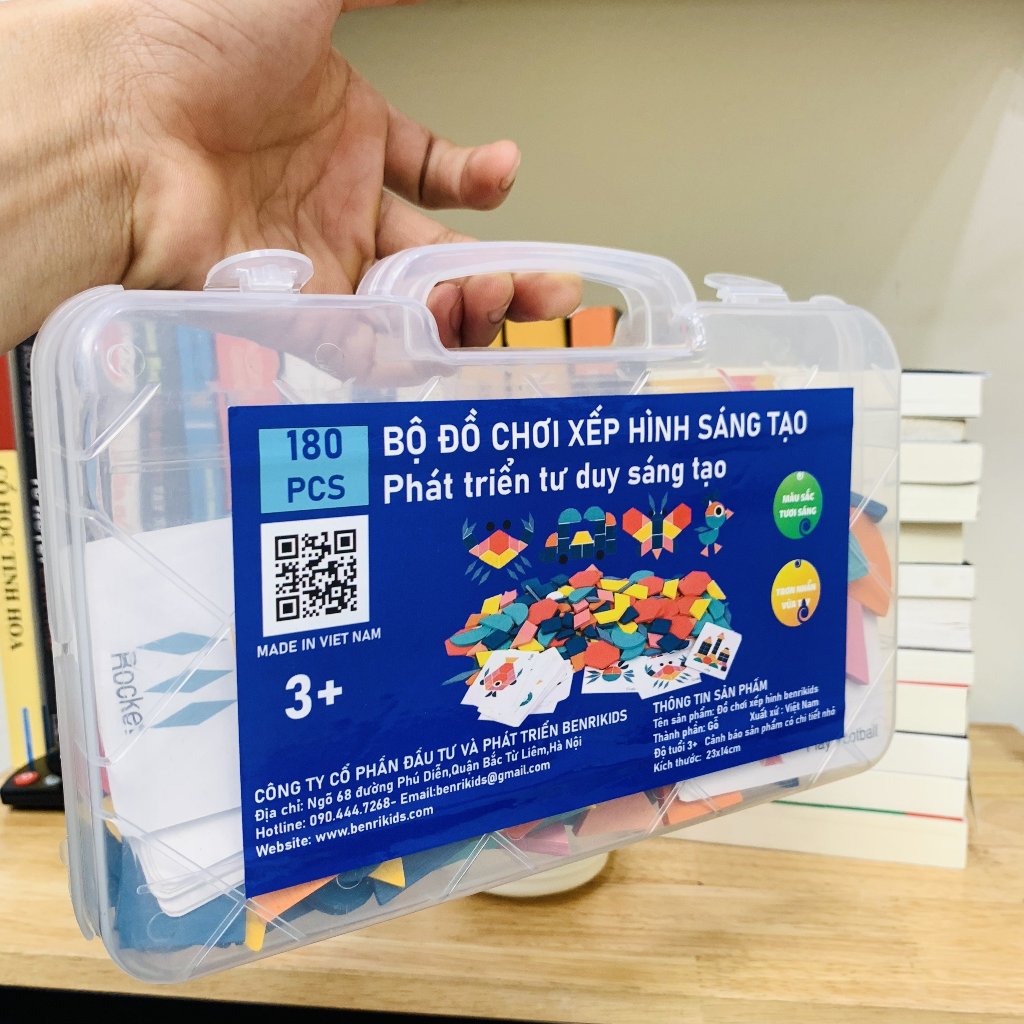 Đồ Chơi Xếp Hình 180 Miếng Ghép Sáng Tạo Tangram Xếp Hình Nhiều Hình Dạng Phát Triển Tư Duy Cho Bé