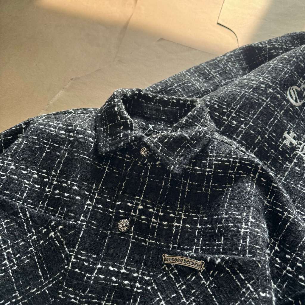 Áo Shirts Chrome Heart MAXI GG GINGHAM WOOL  FW24