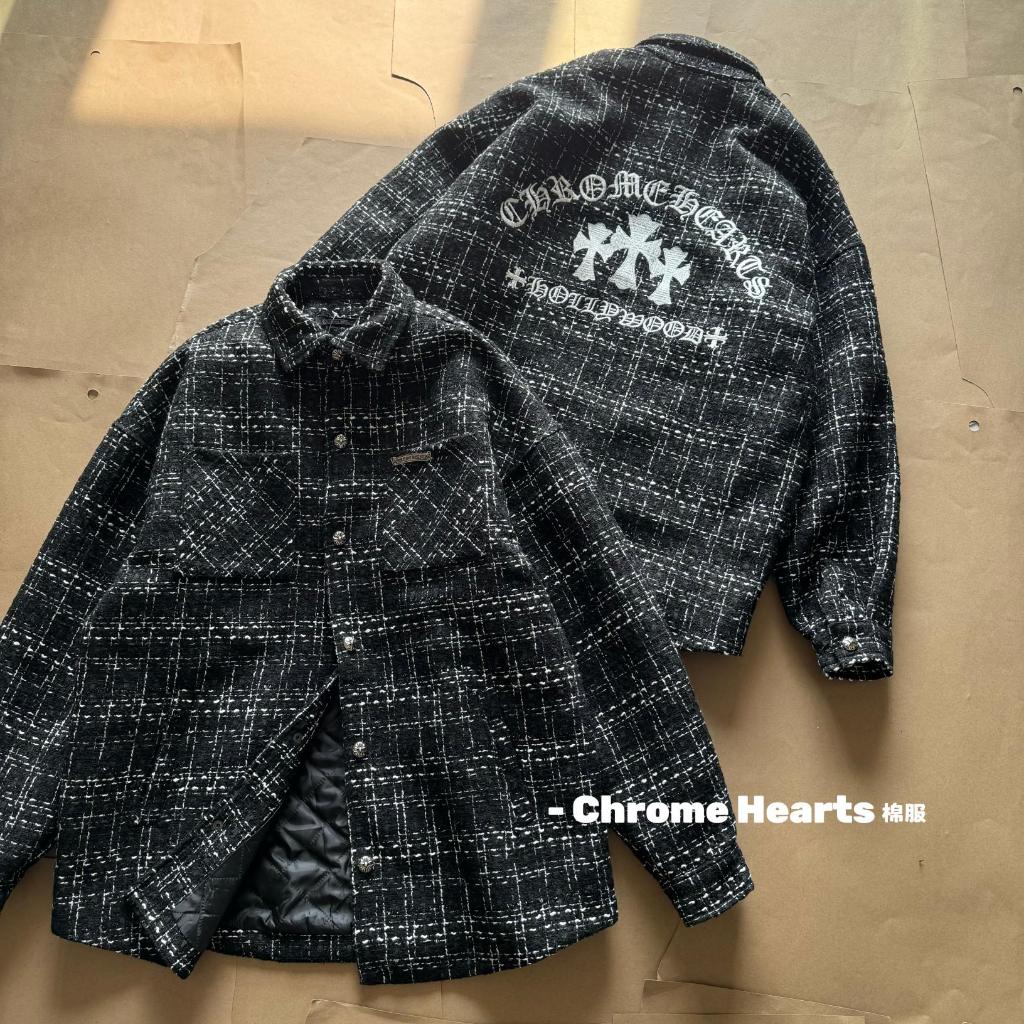 Áo Shirts Chrome Heart MAXI GG GINGHAM WOOL  FW24
