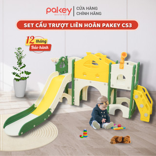 Set cầu trượt cho bé liên hoàn Pakey + ống nhòm, cầu trượt dàu 180cm cực chắc chắn, bản hành 1 năm