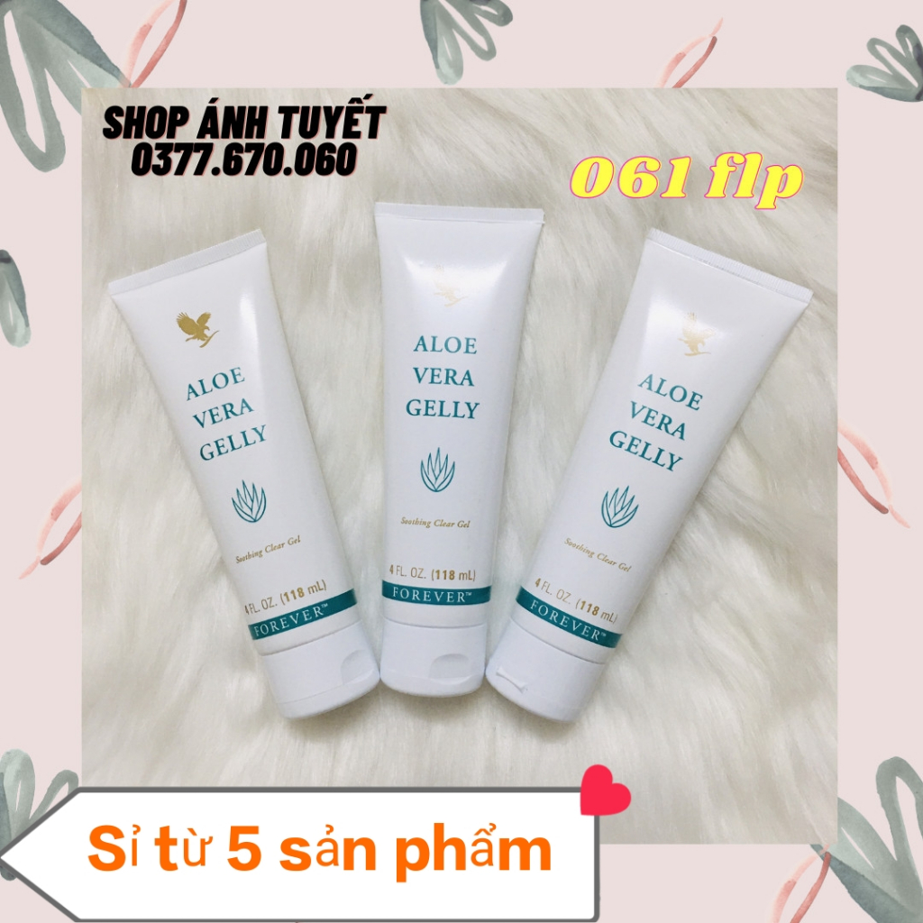 Aloe Vera Gelly Lô Hội, Gel dưỡng da FOREVER 061flp, giảm mụn, sẹo . 118ml