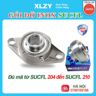 Gối đỡ vòng bi inox sucfl204 sucfl205 sucfl206 sucfl207 sucfl2 - gối đỡ bạc đạn xlzy inox 304 - sucfl - vongbibacdanxlzy