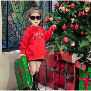 Áo nỉ cổ tròn cho bé guicci basic, áo nỉ sweater thu đông cho bé,tp kids
