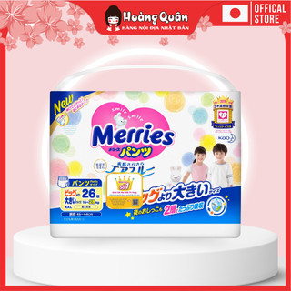 Tã quần Merries XXL26+2 miếng cho bé từ 12-28kg
