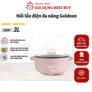Nồi lẩu điện Goldsun GMC3000, dung tích 3L, bảo hành chính hãng 12 tháng