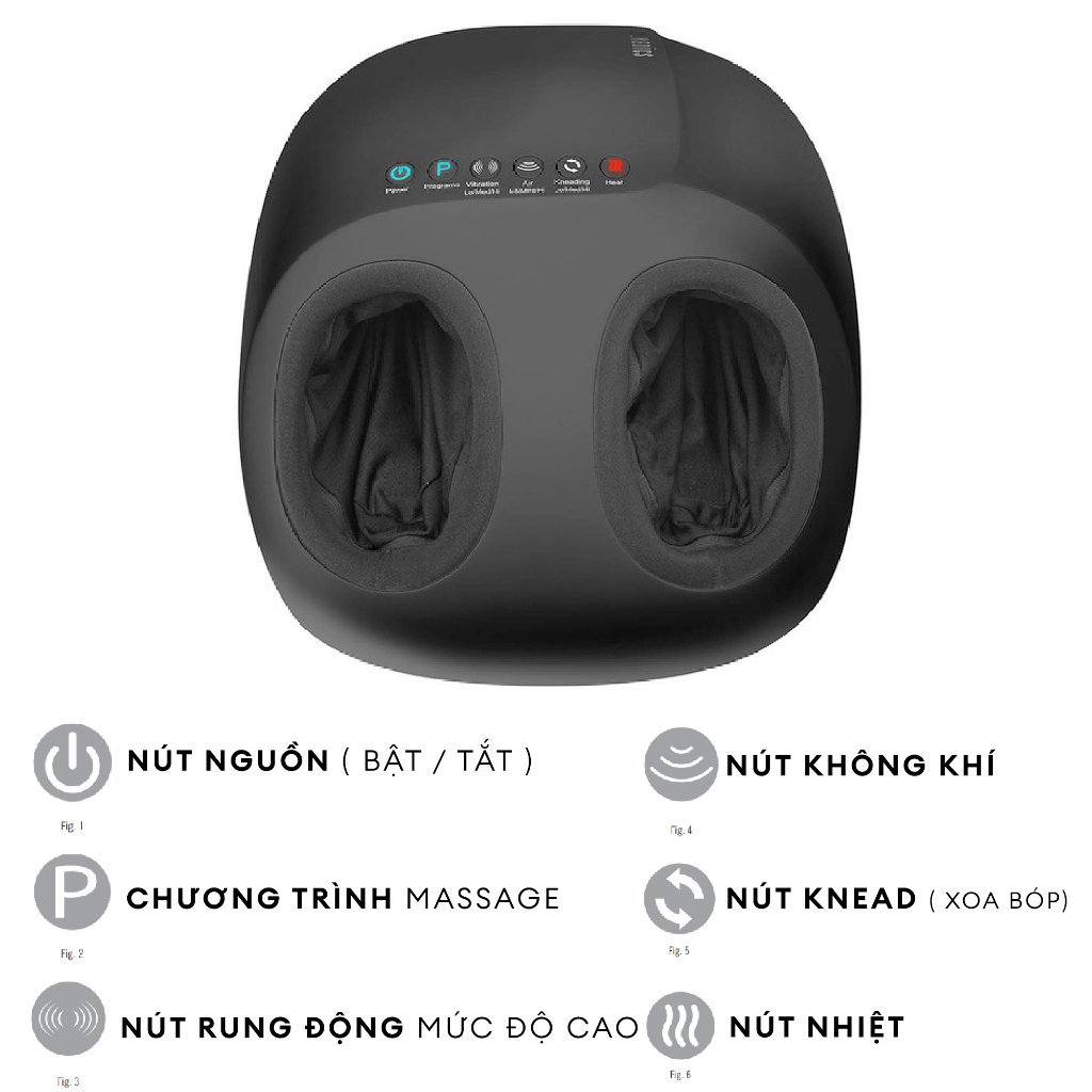 Máy massage chân khí nén cao cấp 3in1 kèm nhiệt Homedics FMS 360 điều khiển cầm tay nhà HT Beauty Chính Hãng Mỹ BH 2 năm