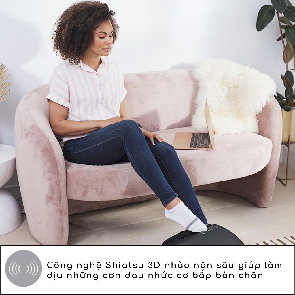 Máy massage chân khí nén cao cấp 3in1 kèm nhiệt Homedics FMS 360 điều khiển cầm tay nhà HT Beauty Chính Hãng Mỹ BH 2 năm