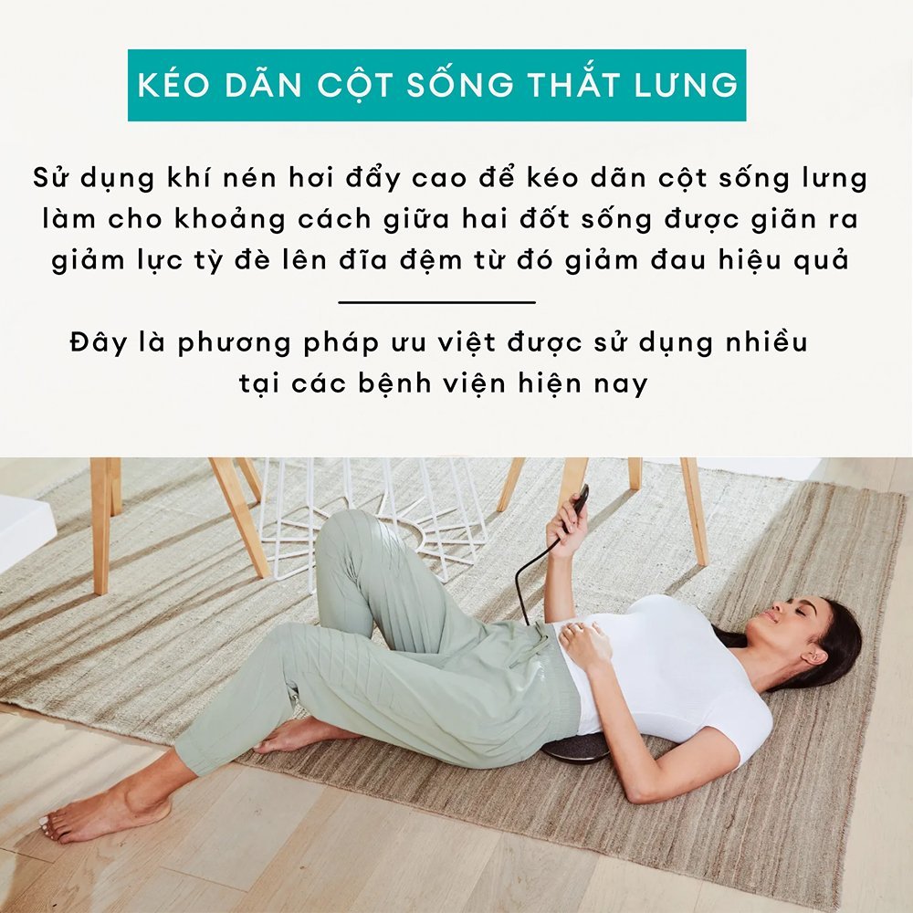 Máy massage trị liệu thoái hóa cột sống, kéo dãn cơ lưng Homedics SP 252HJ HT Beauty Của Mỹ massage nhiệt hồng ngoại