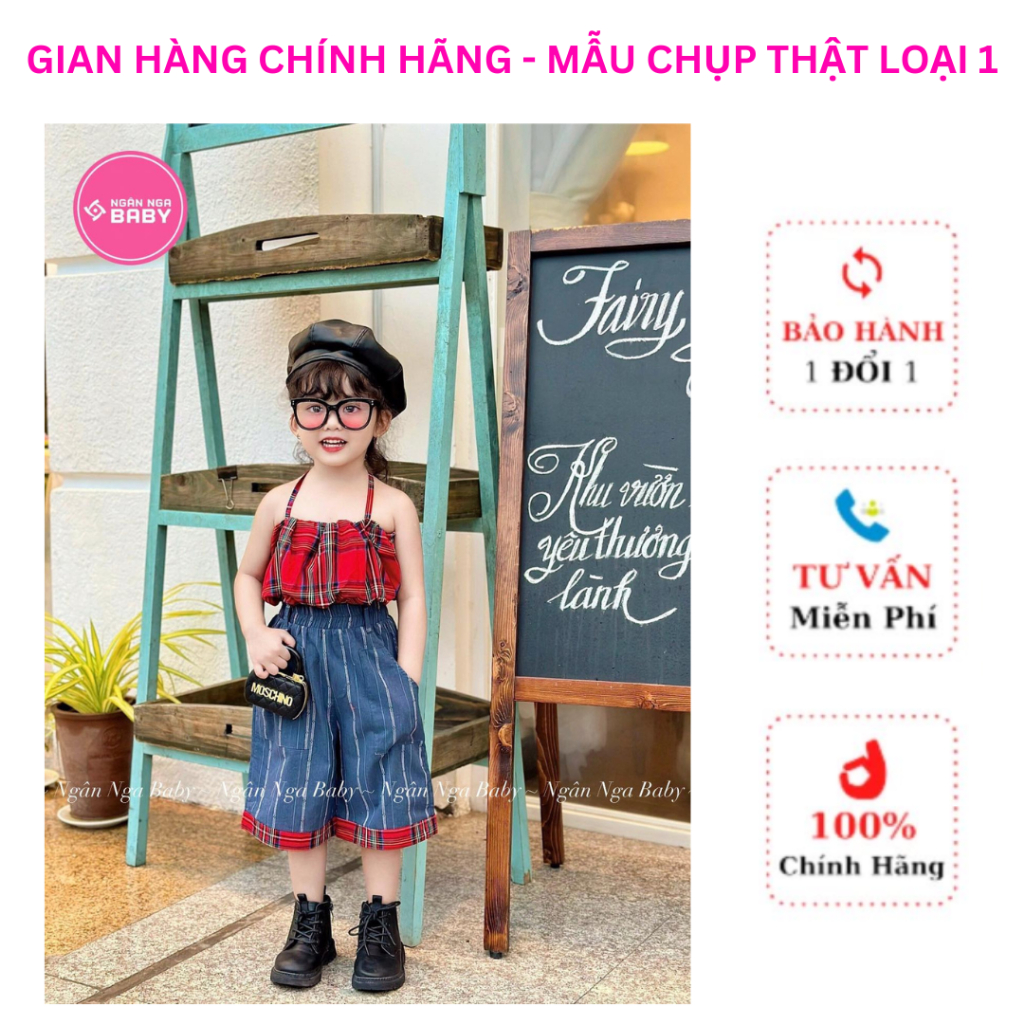 Set cao bồi siêu xịn cho bé gái, Bộ quần áo thiết kế siêu cưng NGÂN NGA BABY