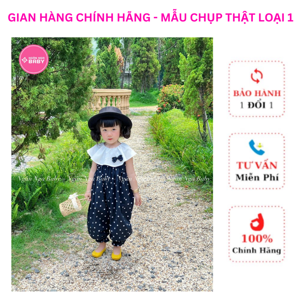 Jum chấm bi siêu đáng yêu dành cho bé gái, Jum thiết kế Ngân Nga Baby đẹp độc lạ,Chất thô cotton nhẹ mát thấm hút mồ hôi