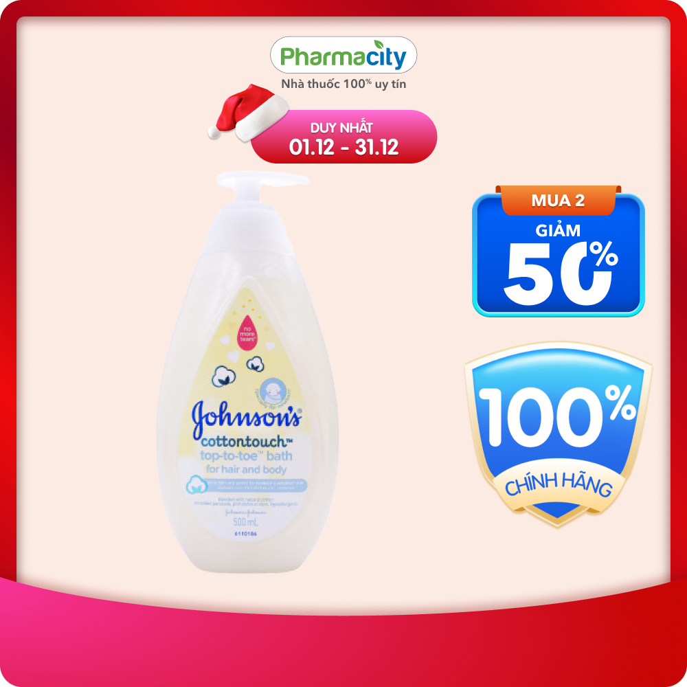 Sữa Johnson's baby tắm gội toàn thân Cottontouch (500ml)