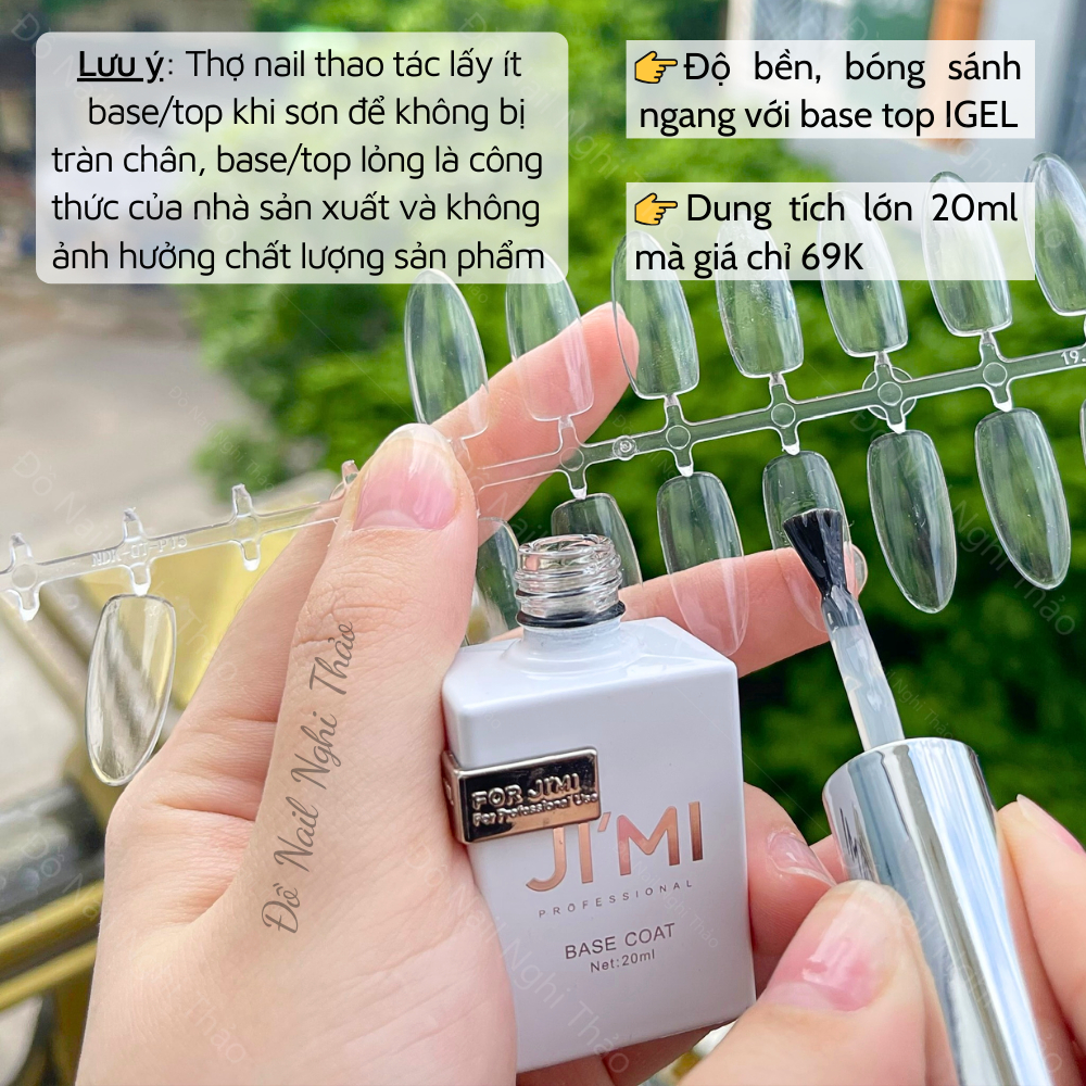 Base top JIMI 20ml dòng cao cấp của OUBOLI jeliva