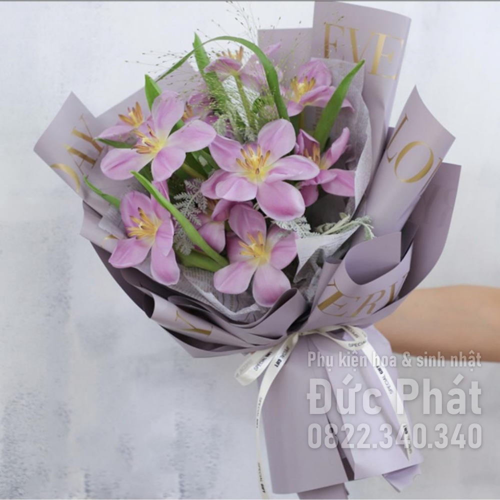 Giấy gói hoa chữ ❤️I love you❤️ 58*58 cm