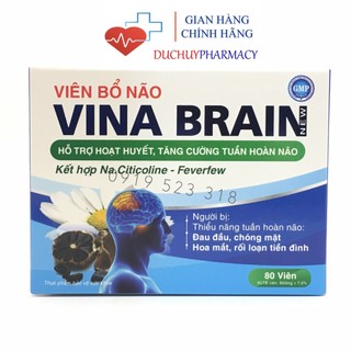 Viên bổ não VINA BRAIN new - Hỗ trợ hoạt huyết,tăng cường tuần hoàn não