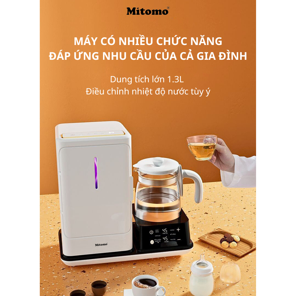 Máy tiệt trùng sấy khô hâm sữa UV-MT99 MAX - Bảo hành 5 năm chính hãng Mitomo
