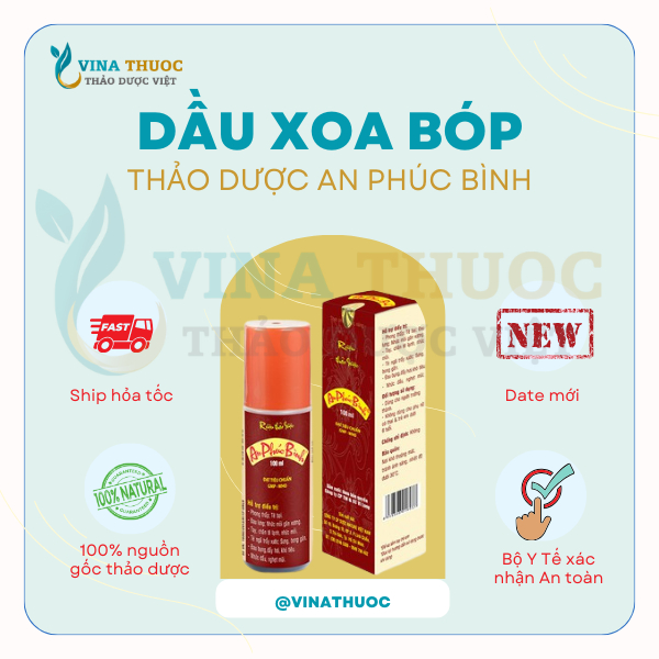 Dầu xoa bóp thảo dược giảm đau An Phúc Bình 100 ml #Vinathuoc