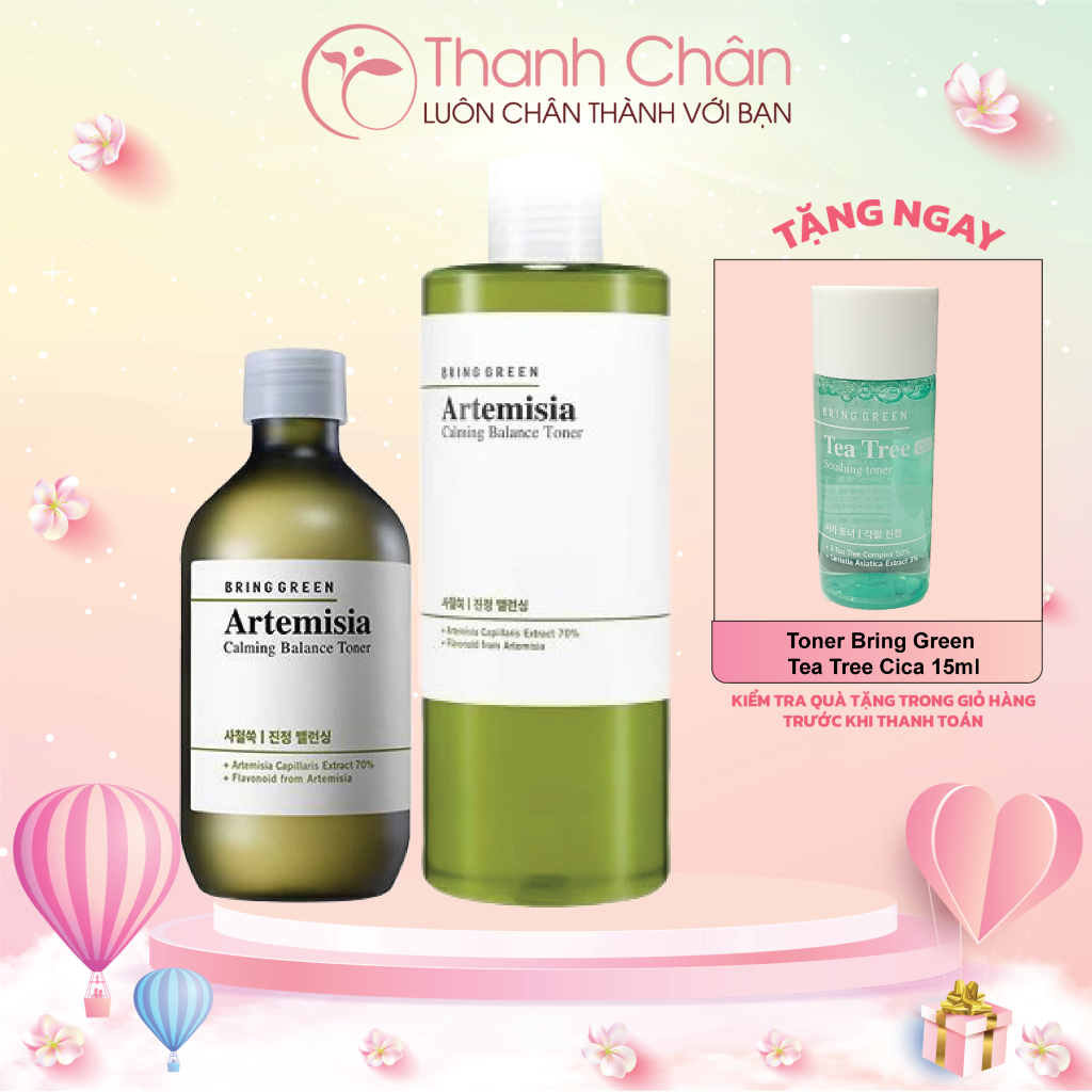 Nước hoa hồng Bring Green Artemisia Calming Balance Toner 510ml