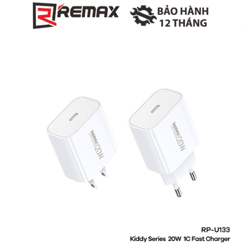 Cốc sạc nhanh Remax RP-U133 sạc nhanh chuẩn QC 3.0 PD 20W cổng USB Type C