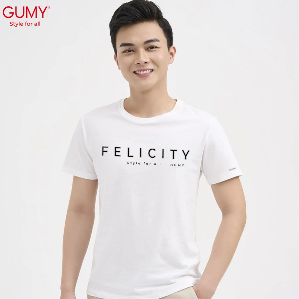 Áo Thun Nam Cổ Tròn Ngắn Tay basic GUMY Trơn Đẹp màu trắng đen xám be form suông vải Cotton co giãn thoáng mát AT001