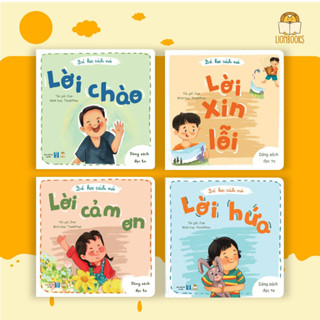 Bộ 4 Sách Bé Học Cách Nói : Lời Chào, Lời Cám Ơn, Lời Xin Lỗi, Lời Hứa - Lionbooks