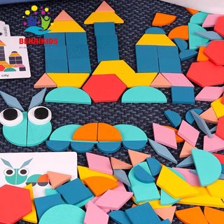 Đồ Chơi Bộ Ghép Hình Tư Duy 180 Chi Tiết Bằng Gỗ Thông Minh Cho Bé - Bộ Xếp Hình Tangram Cho Bé Sáng Tạo
