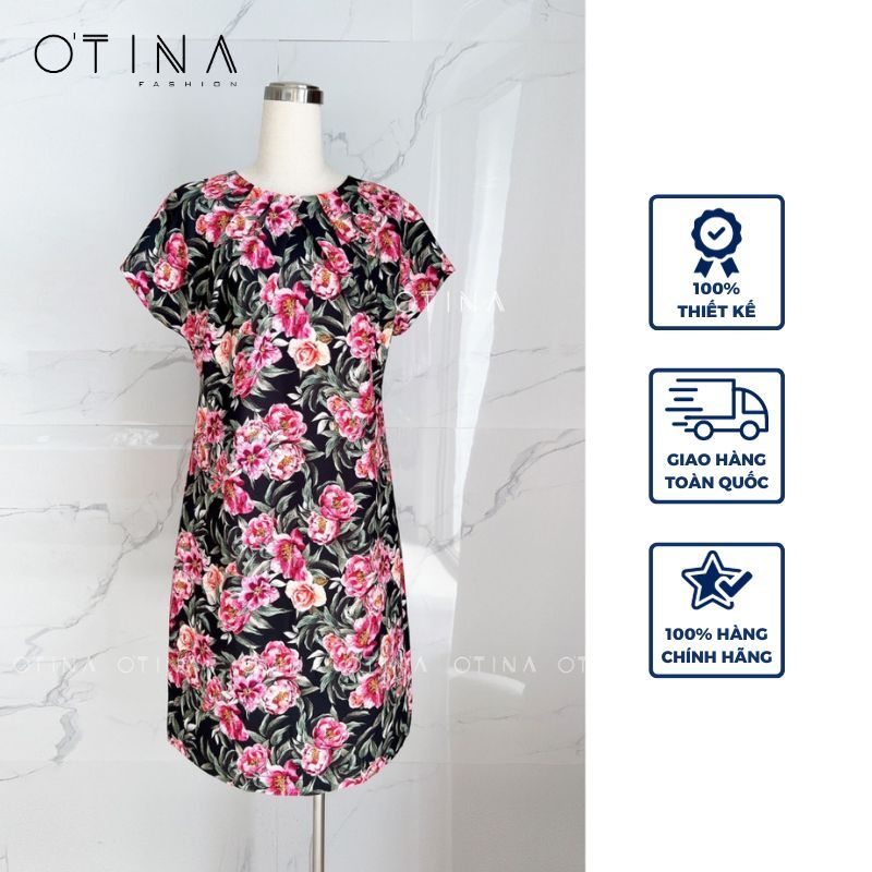 Đầm nữ thiết kế 𝐎𝐓𝐈𝐍𝐀 𝐅𝐀𝐒𝐇𝐈𝐎𝐍 đầm cát tường tím thanh lịch