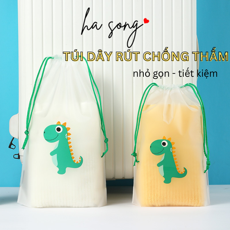 Túi dây rút đựng quần áo, giày dép đồ lót nhựa PE chống thấm -Ha Song