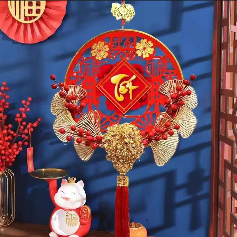 Liễng nhung đỏ, dây treo trang trí tết chữ phúc lộc thọ decor nhà cửa đón tết 2024