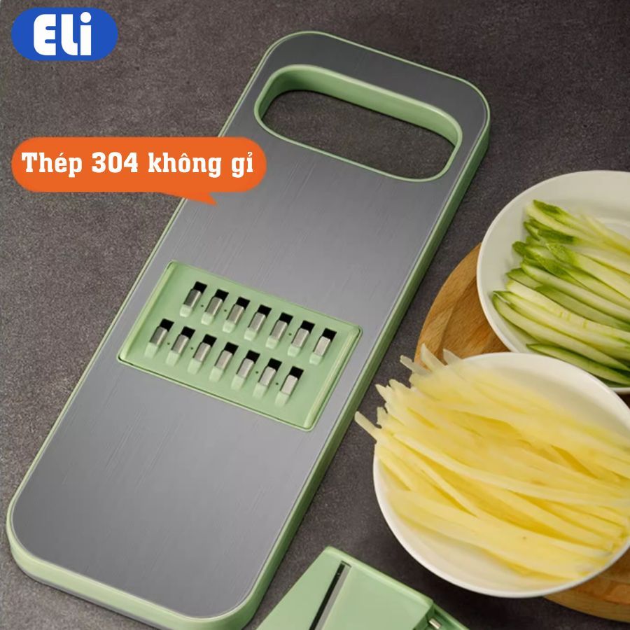 Bộ nạo rau củ quả 5 lưỡi dao, INOX 304 không gỉ, đồ bào rau củ đa năng cao cấp đa năng tiện dụng nhà bếp
