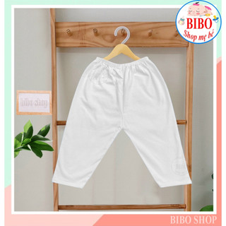 Quần Dài Cho Bé Sơ Sinh Màu Trắng Chất 100% Cotton Dày Dặn, Mịn, Đẹp,Cho Bé Mặc Nhà Mát (3-40KG)-Xịn