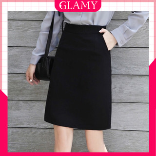 Chân váy a glamy chân váy a chớm gối công sở kiểu dáng đơn giản cv01