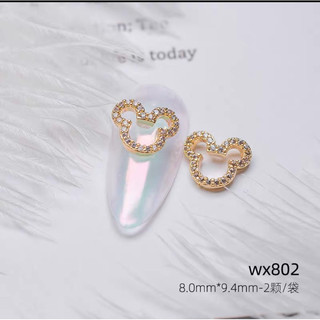 Charm mickey đá m47 set 4 viên 2 màu