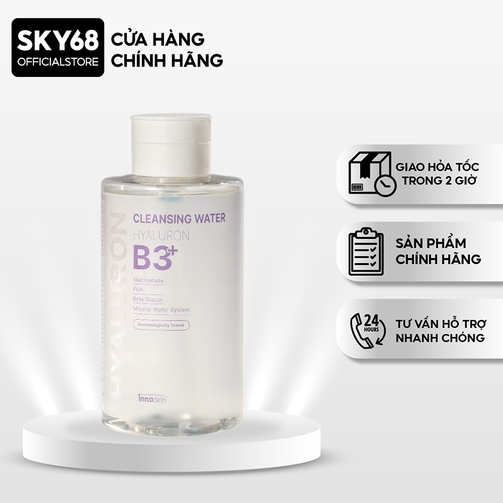 Nước tẩy trang Innoskin B3 Hyaluron Cleansing Water 500ml