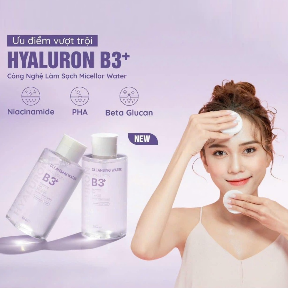 Nước tẩy trang Innoskin B3 Hyaluron Cleansing Water 500ml