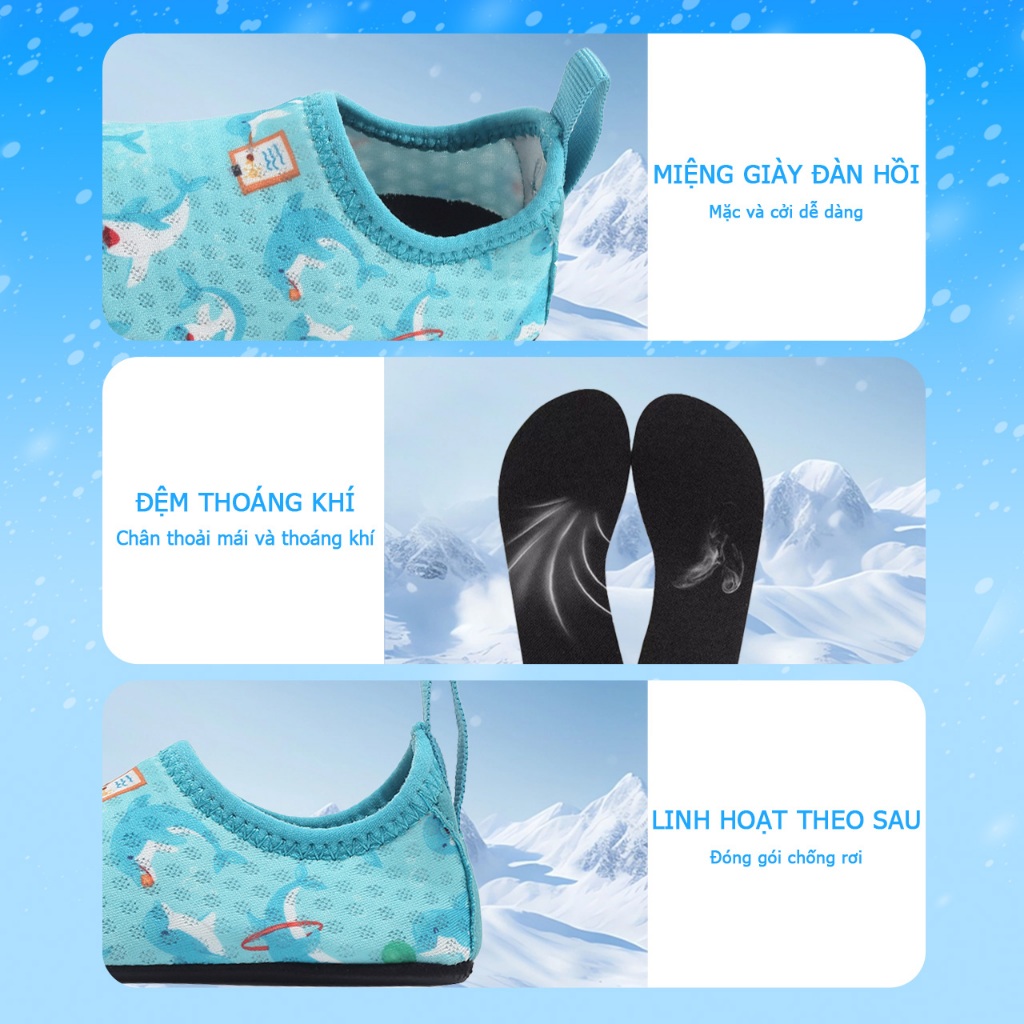 Mùa hè thoáng khí lưới sandal chống trượt bé sandal bé trai sandal bé gái sandal bãi biển sandal size22-35
