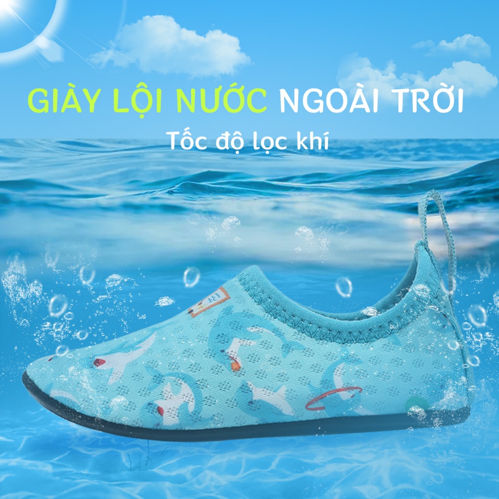 Mùa hè thoáng khí lưới sandal chống trượt bé sandal bé trai sandal bé gái sandal bãi biển sandal size22-35
