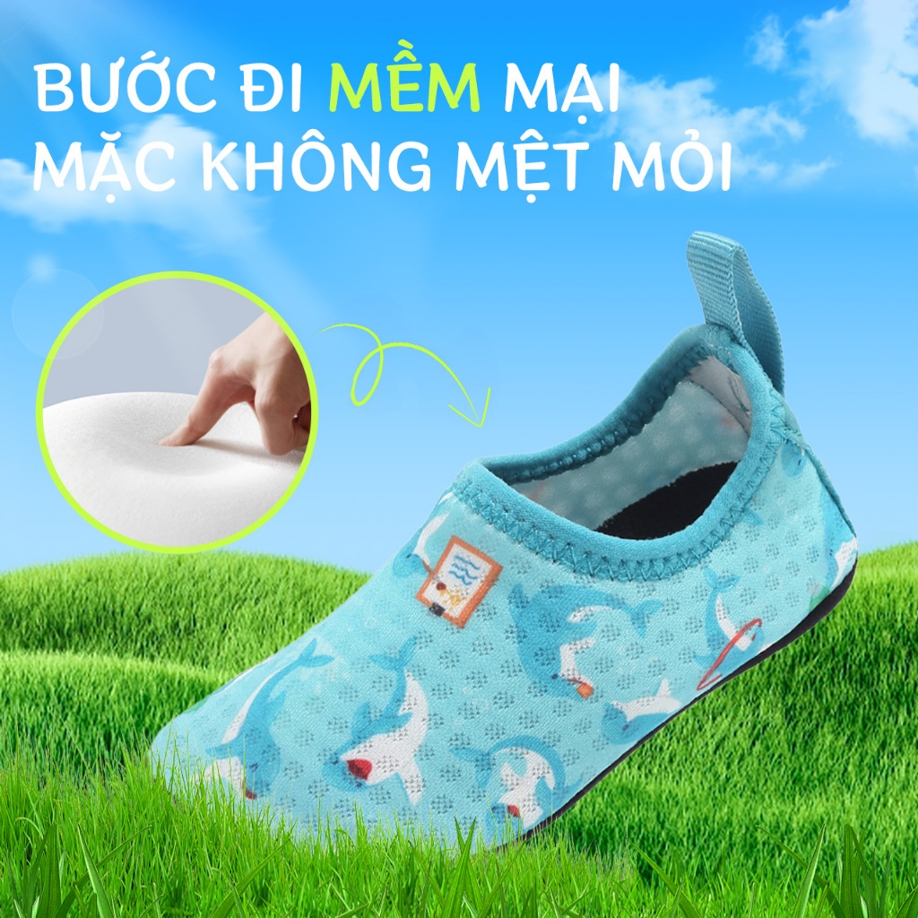 Mùa hè thoáng khí lưới sandal chống trượt bé sandal bé trai sandal bé gái sandal bãi biển sandal size22-35