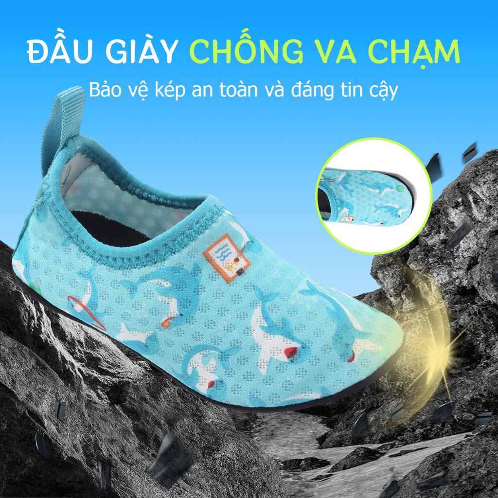 Mùa hè thoáng khí lưới sandal chống trượt bé sandal bé trai sandal bé gái sandal bãi biển sandal size22-35
