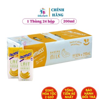 Sữa tươi vị chuối promess 200ml - nhập khẩu pháp