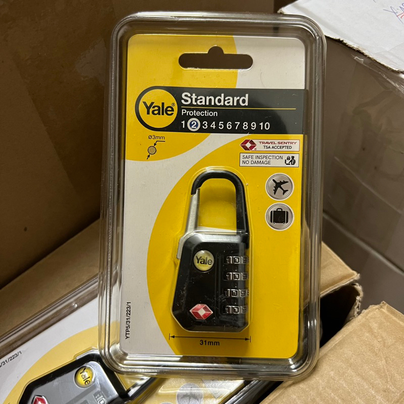 Khóa vali 4 số Yale YTP5/31/228/1 có TSA rộng 31mm - MSOFT
