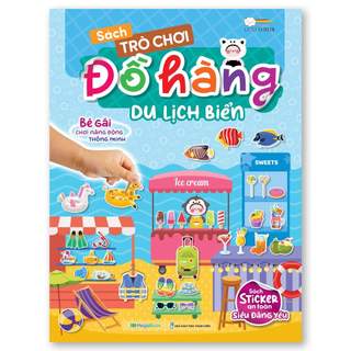 Sách Trò chơi Đồ hàng Du Lịch Biển - Sách tương tác bóc dán sticker cho bé - MGB