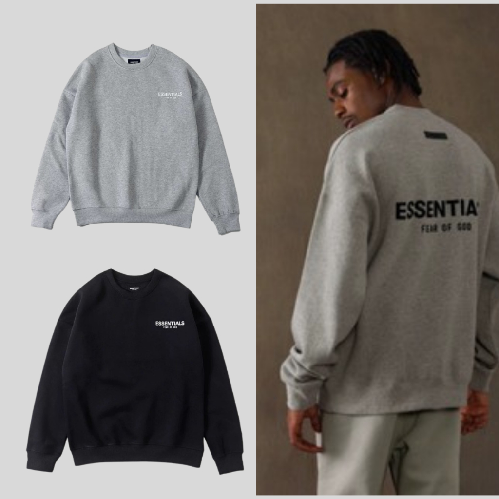 Áo sweater Essentinal nỉ bông siêu dày cao cấp, Áo swt Essentinal nam nữ form rộng chuẩn Dego.official